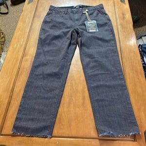 DEMOCRACY NWT Ab Solution Slim Straight Unfinished Hem Pants Size 10